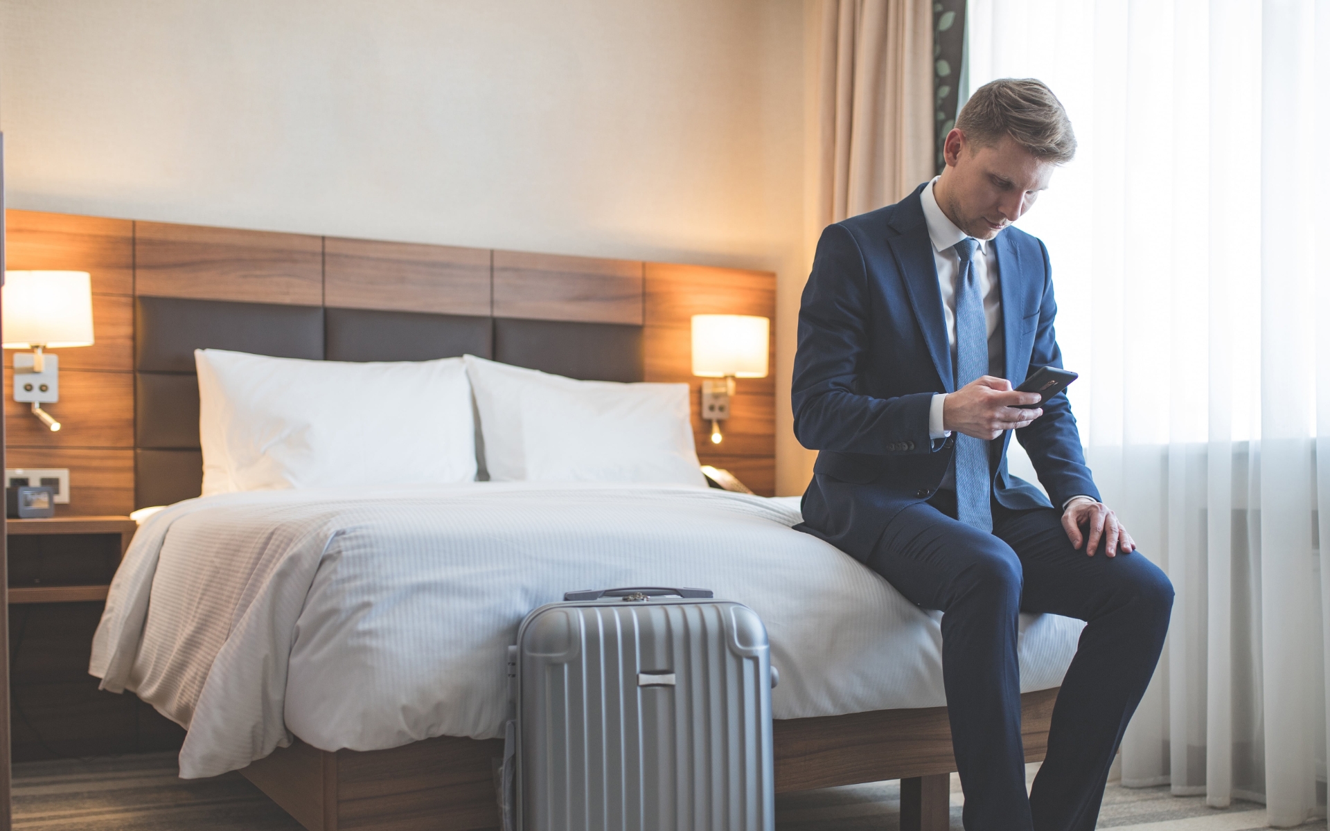Guest checked into room using mobile device