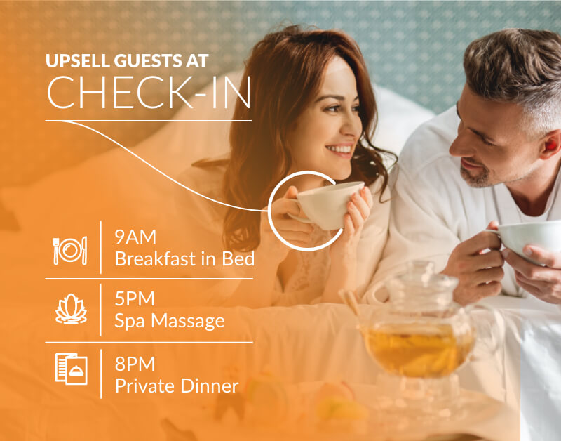 upsell guests at hotel check-in